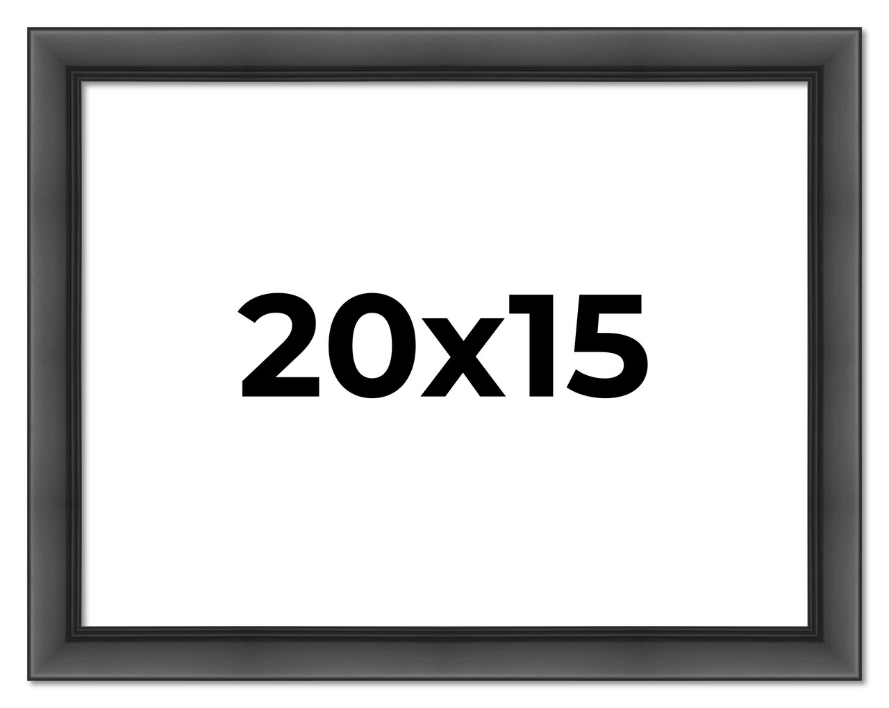 15x20 Refined Picture Frame with UV-Resistant Acrylic & Acid Free Backing, Available in 5 Finishes - Black, Blue, Gold, Silver, and White